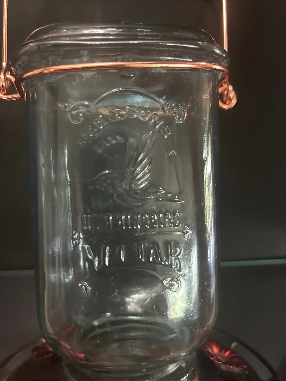 Mason Jar Hummingbird Feeder, Glass Hummingbird Feeders for Outdoors, 5 perches
